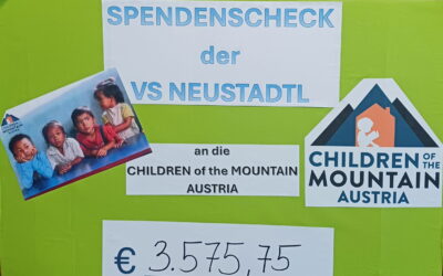 Spendenübergabe Sponsorlauf der VS Neustadtl an der Donau